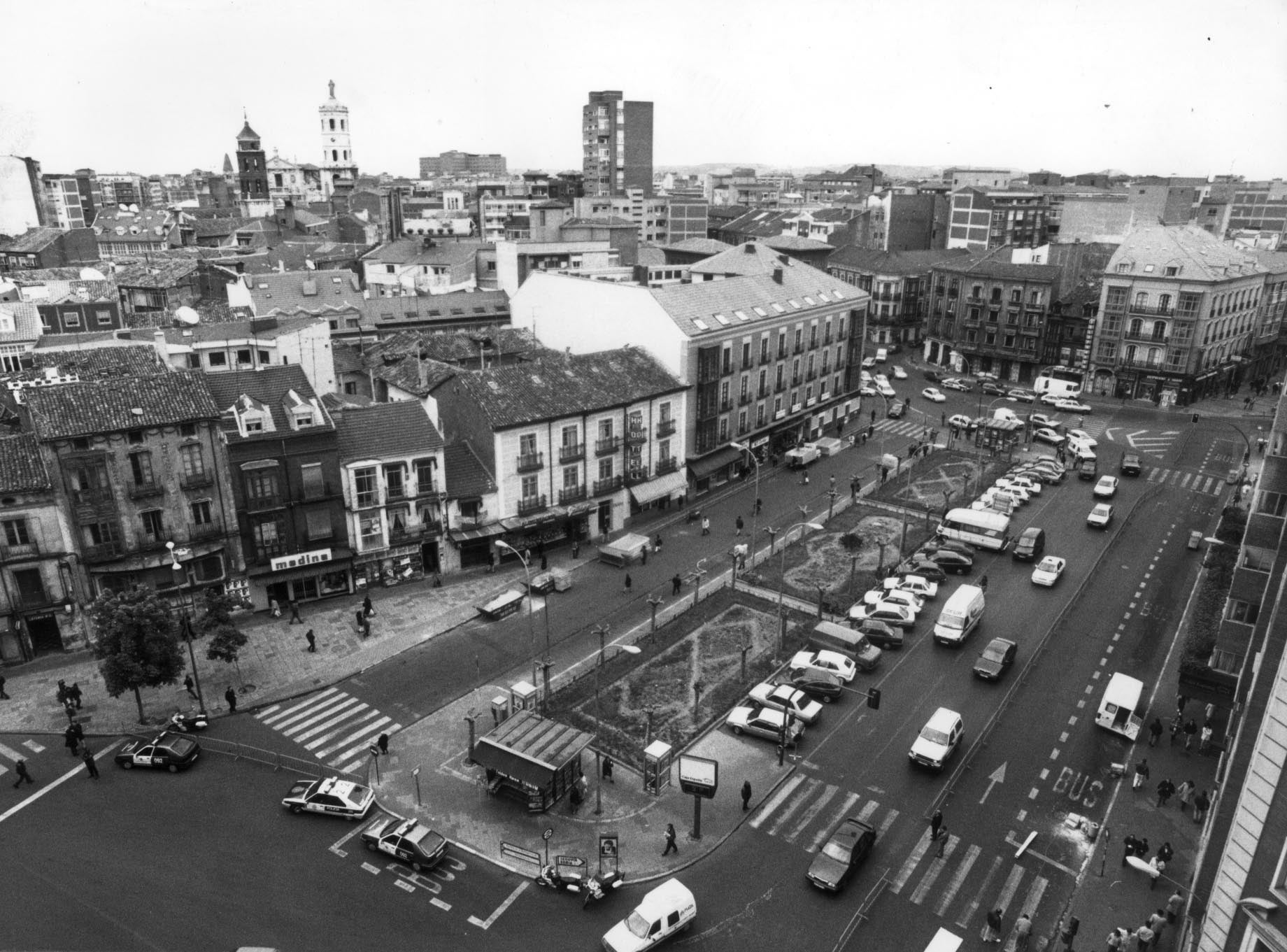 Imagen de la plaza en los años 90.