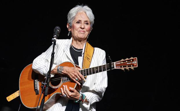 Joan Baez, en un concierto en el Montreux Jazz Festiva, en julio pasado. 