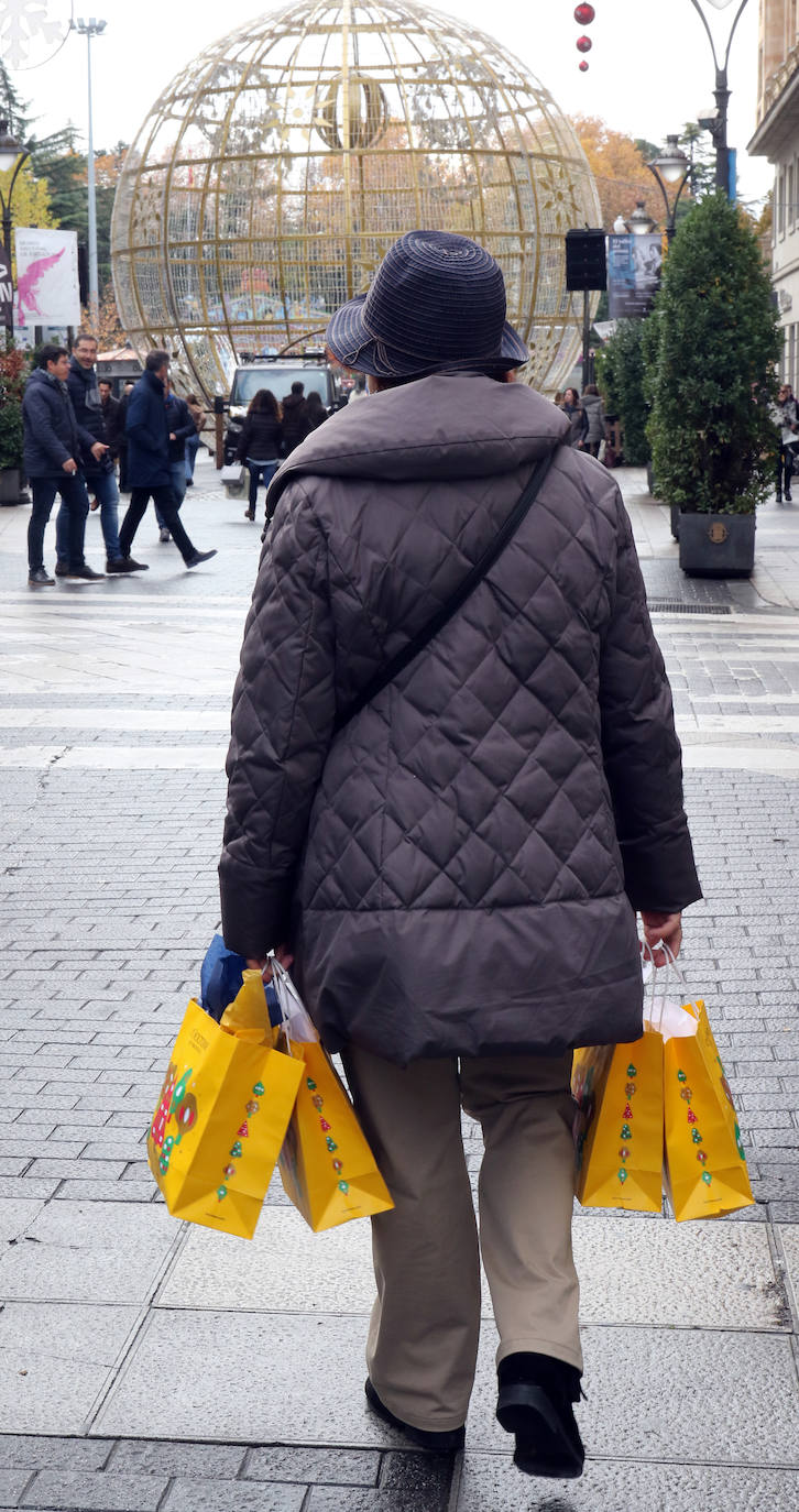 Miles de vallisoletanos han aprovechado hoy la jornada de descuentos del 'Black Friday' para hacer sus compras. 