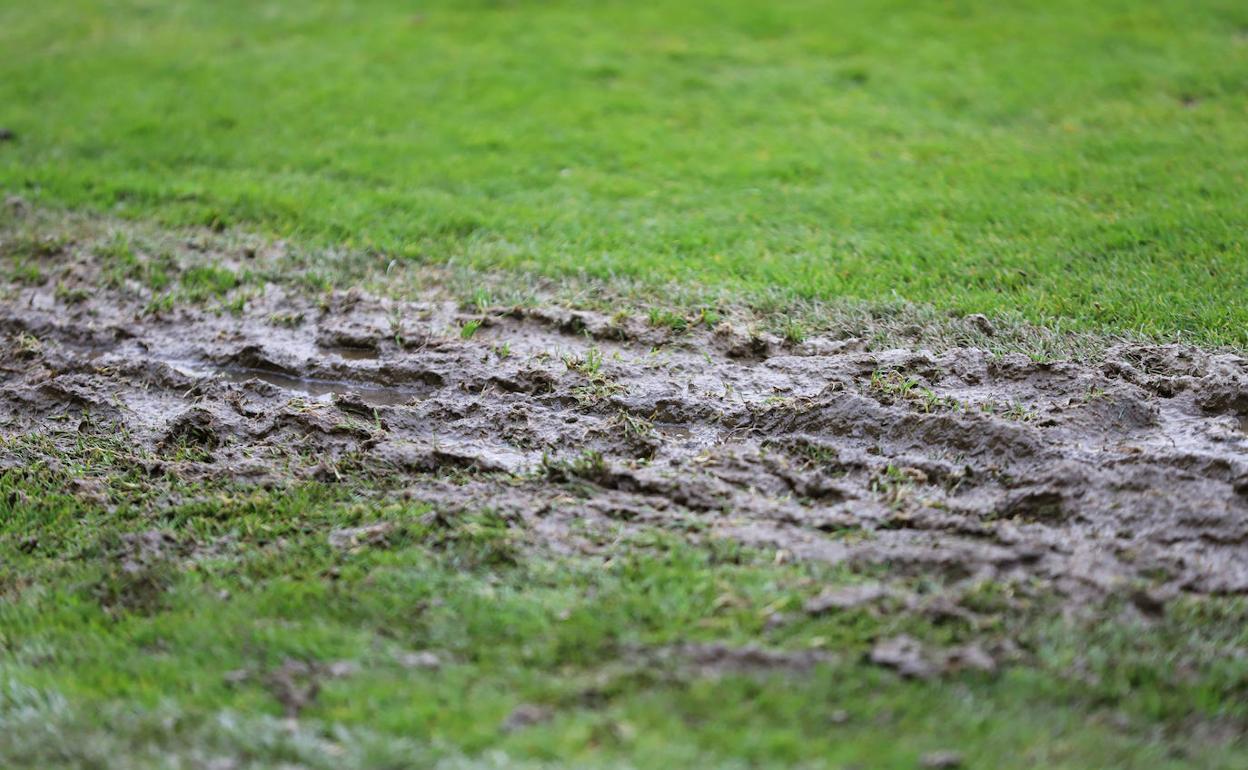 Aspecto de una zona del Helmántico el pasado domingo ante el Calahorra. 