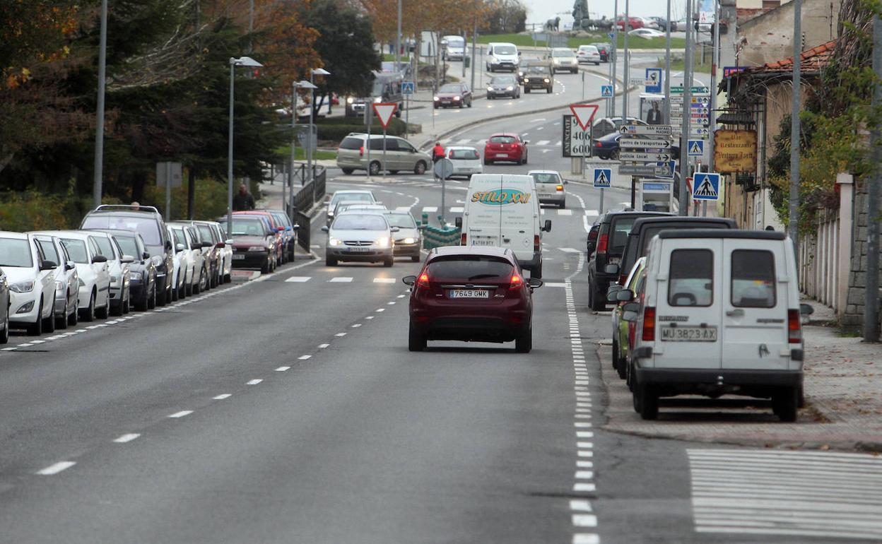Vista general de la Carretera de San Rafael de Segovia. 