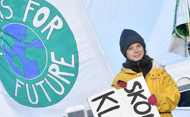 Greta Thunberg, en Turín. 