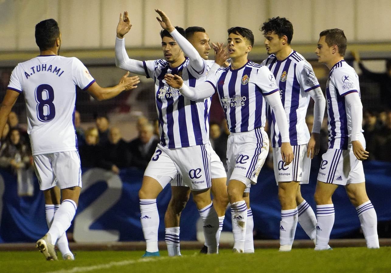 Dos goles de Aguado y uno de Ünal permiten a los blanquivioletas pasar de ronda en la Copa sin mucho desgaste