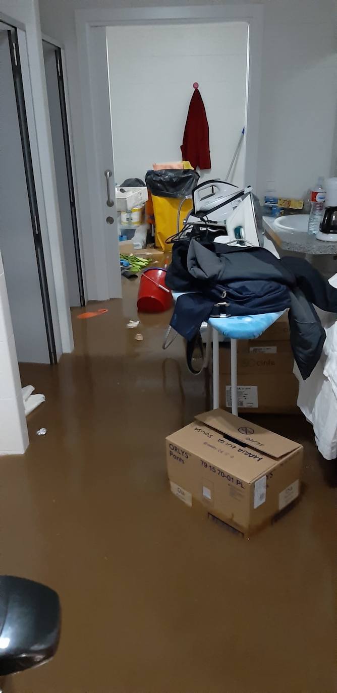 Efectos del temporal en Barruelo de Santullán. 