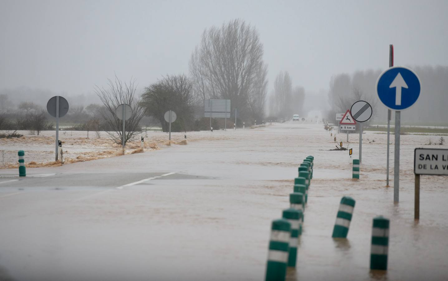 Inundaciones en el pueblo de Melgar de Fernamental.
