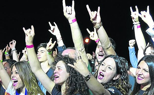 Público durante uno de los conciertos del Fogo Rock. 