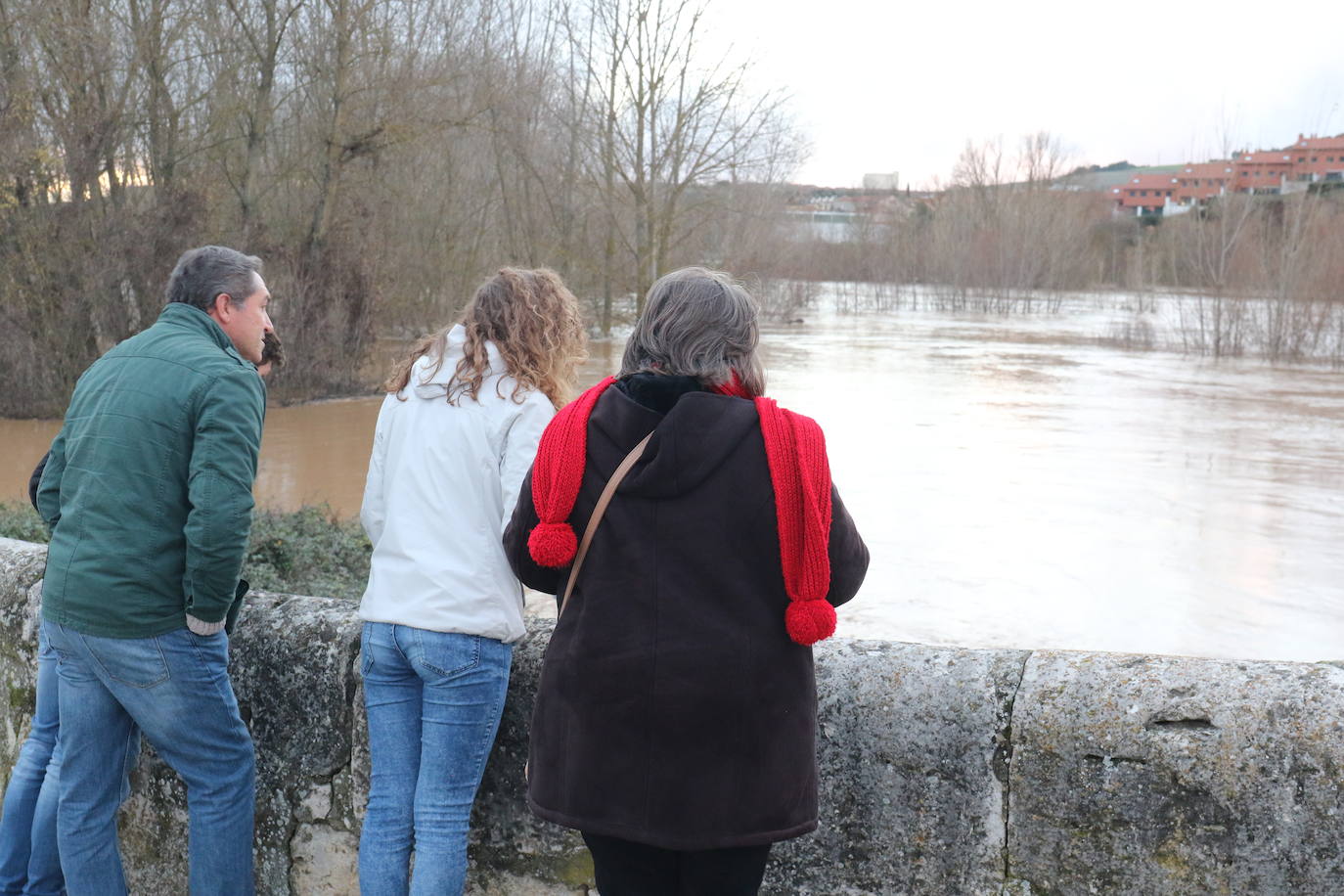 Fotos: El Pisuerga, a punto de inundar por completo el puente de Simancas