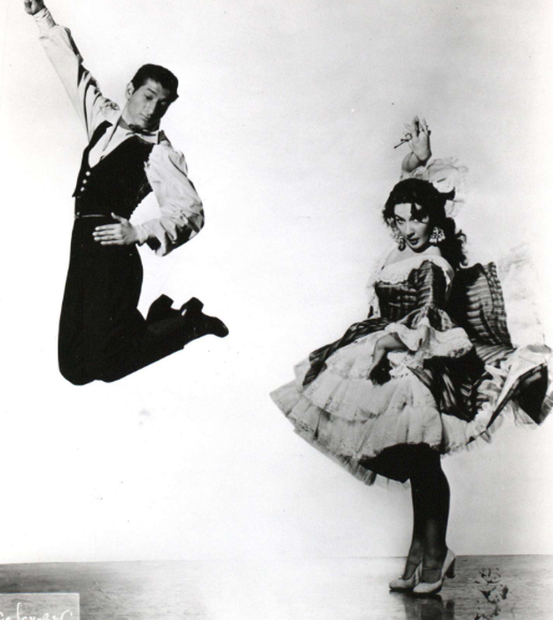 Los bailarines Vicente Escudero y Carmita García.