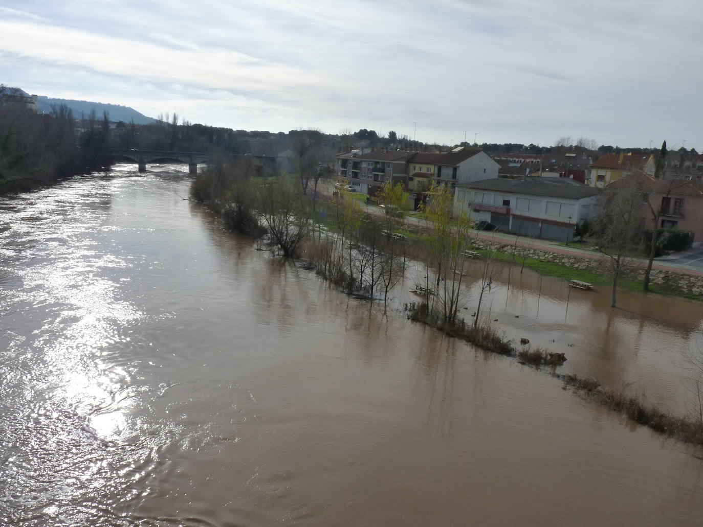 Fotos: El río Duero a la altura de Tudela el día de Navidad