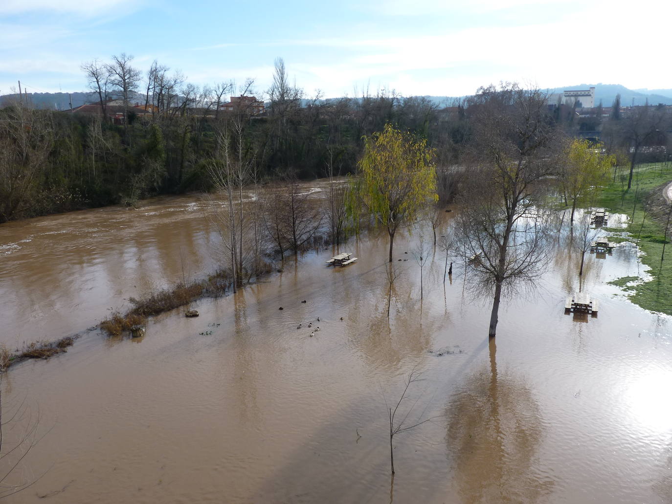 Fotos: El río Duero a la altura de Tudela el día de Navidad