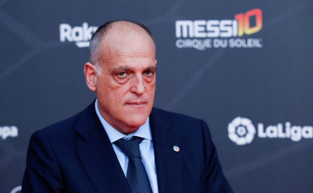 El presidente de LaLiga, Javier Tebas. 