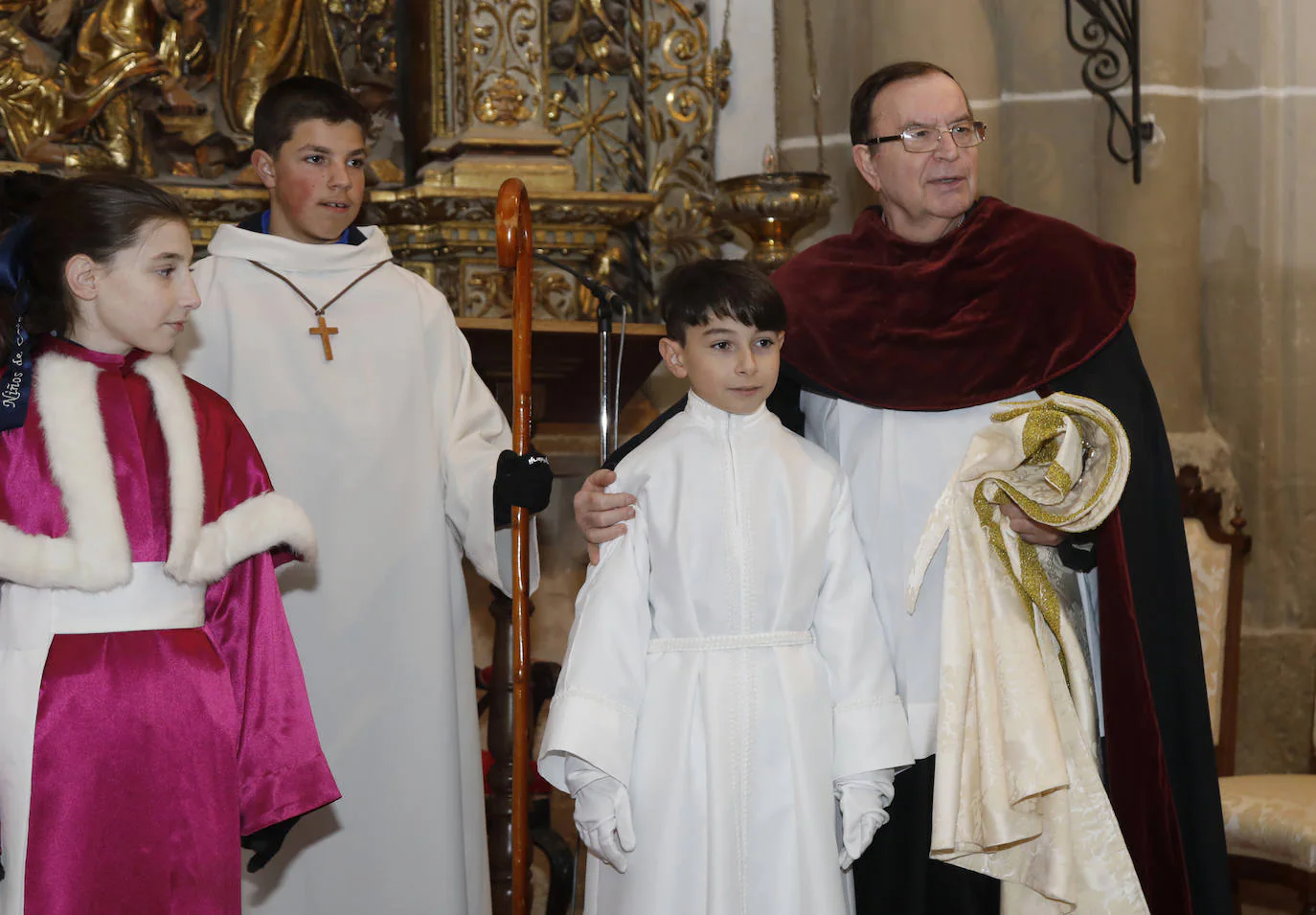 Carlos Martínez, de once años, realizó sus peticiones al Ayuntamientoen una tradición que se remonta al siglo XIII