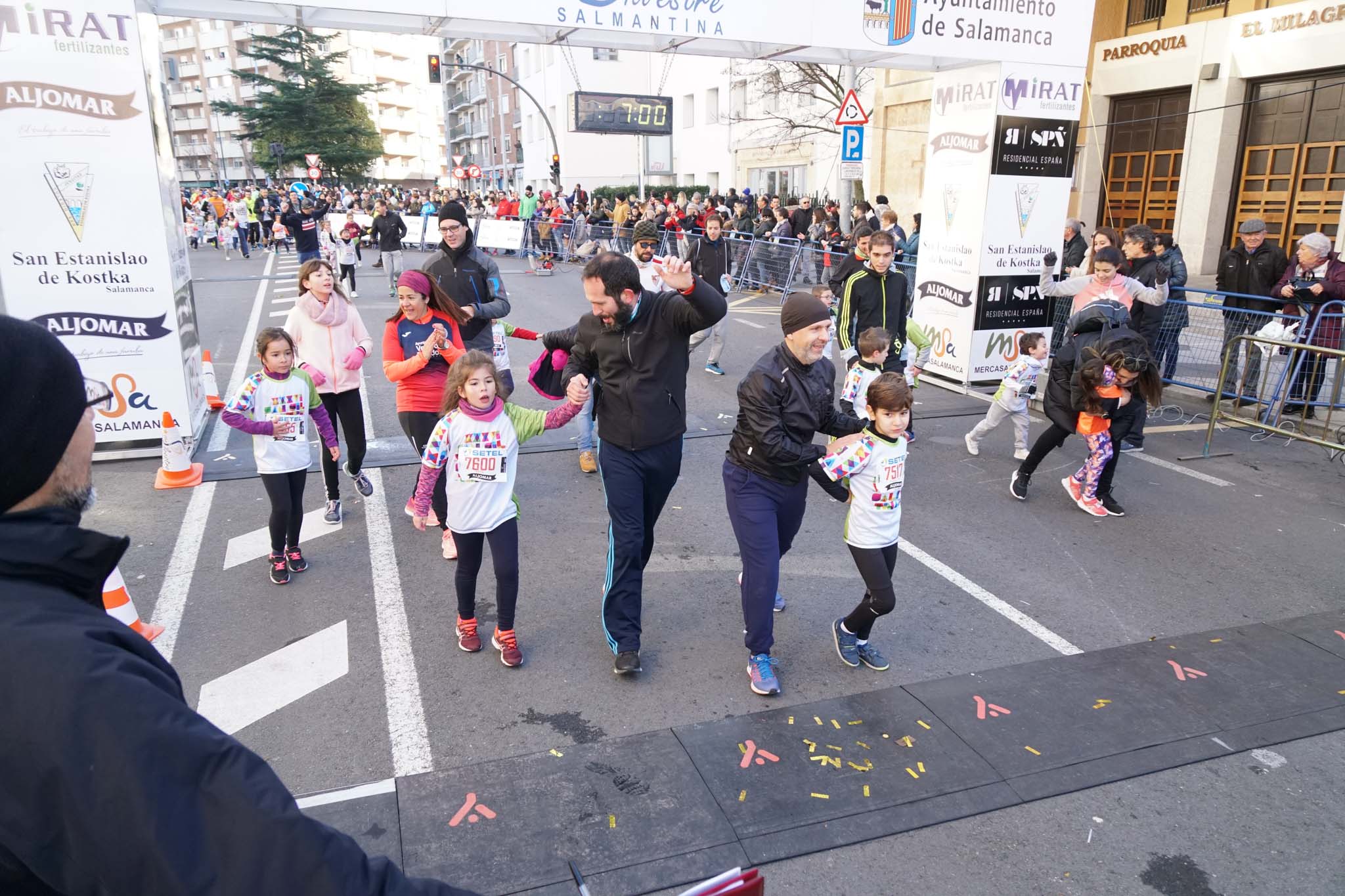 Primera carrera de niños de la San Silvestre salmantina. 