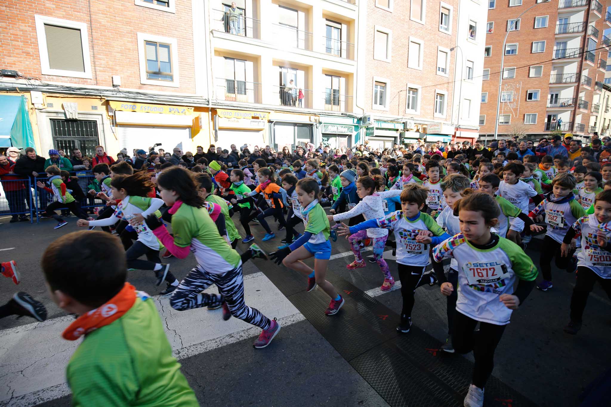 Primera carrera de niños de la San Silvestre salmantina. 