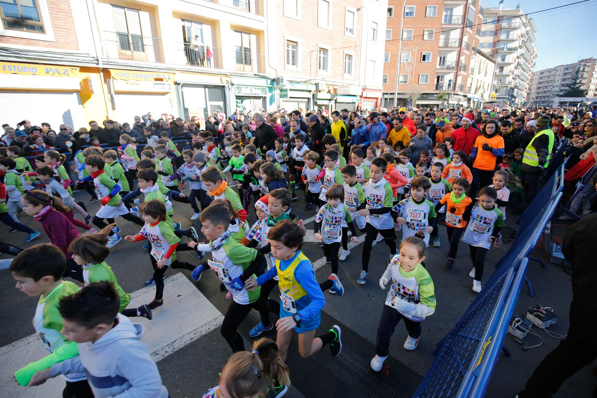 Primera carrera de niños de la San Silvestre salmantina. 