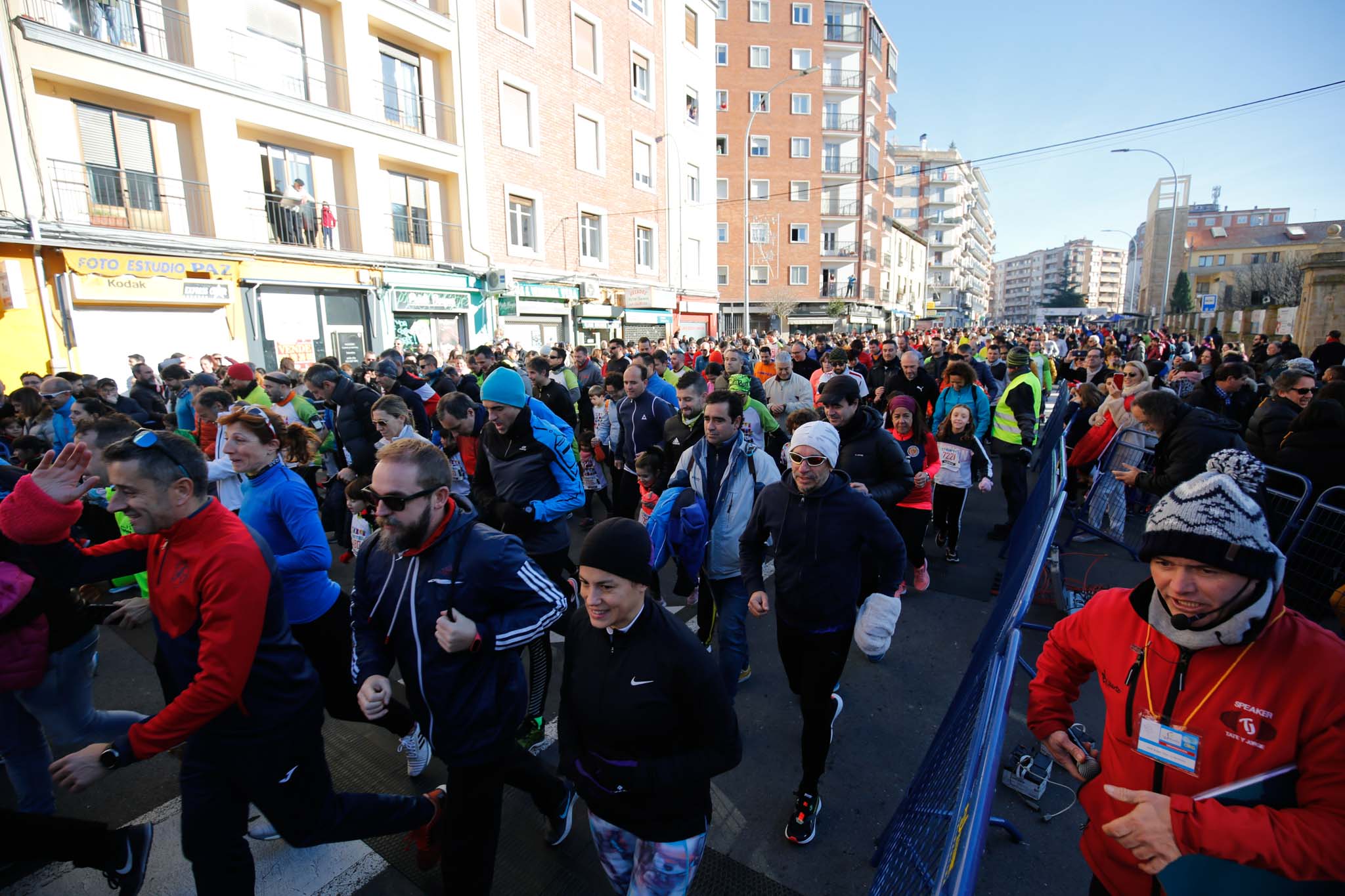 Primera carrera de niños de la San Silvestre salmantina. 