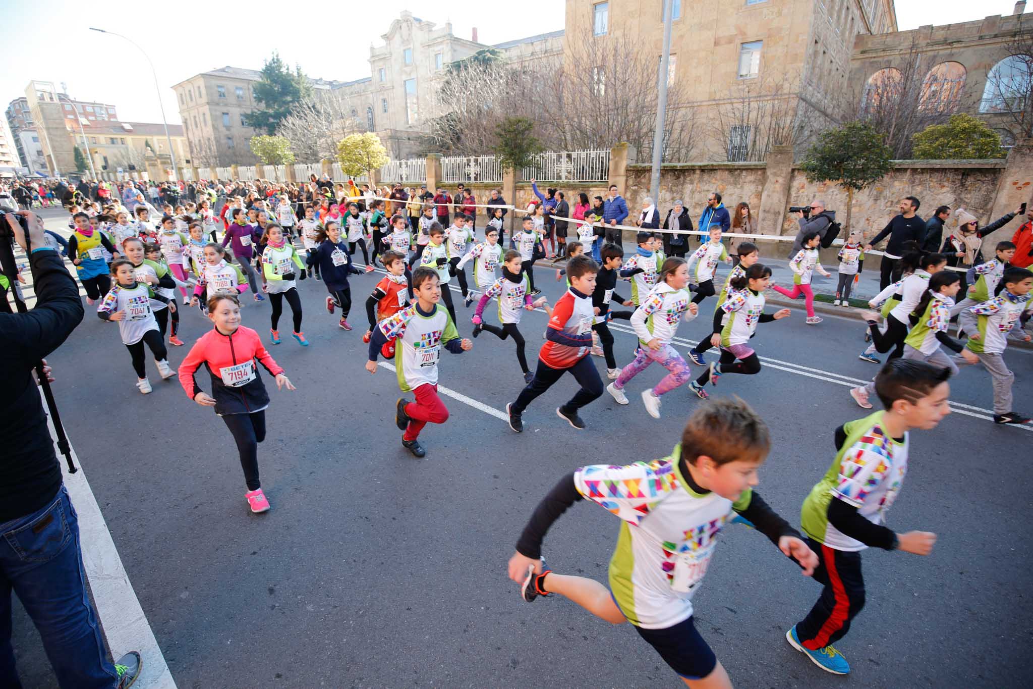 Primera carrera de niños de la San Silvestre salmantina.