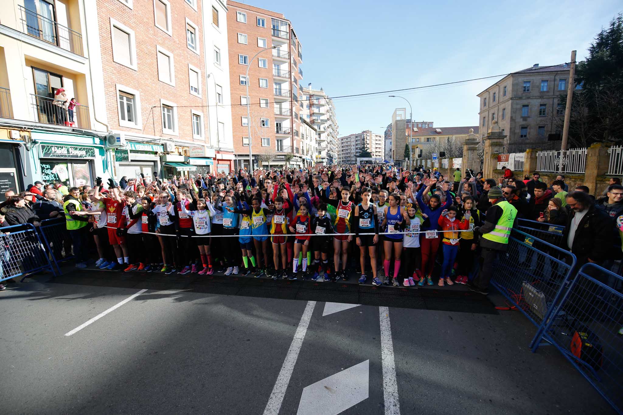 Primera carrera de niños de la San Silvestre salmantina.