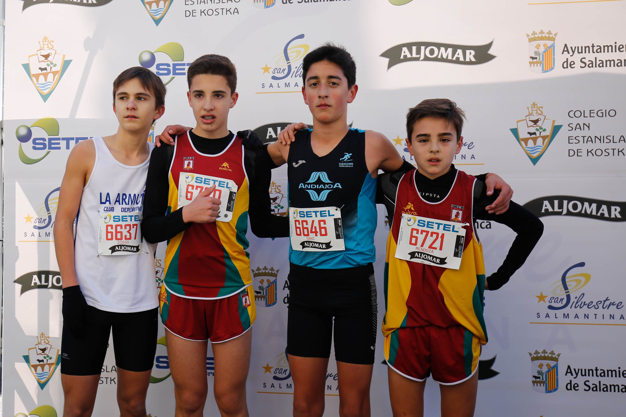 Primera carrera de niños de la San Silvestre salmantina.