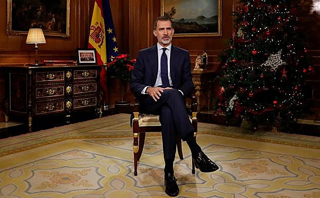 El Rey, durante el mensaje de Noche Buena. 