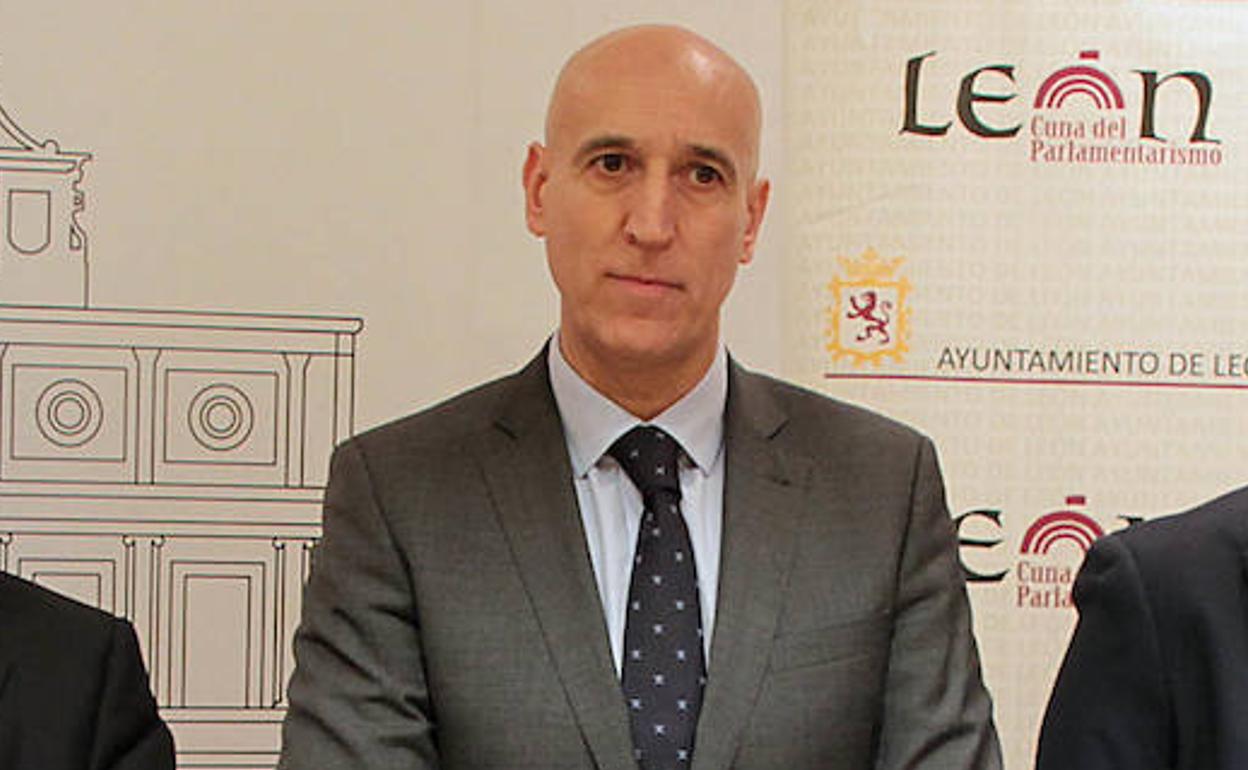 José Antonio Diez este viernes en el Ayuntamiento de León. 