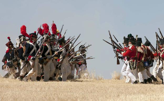 Recreación de la batalala de Los Arapiles.