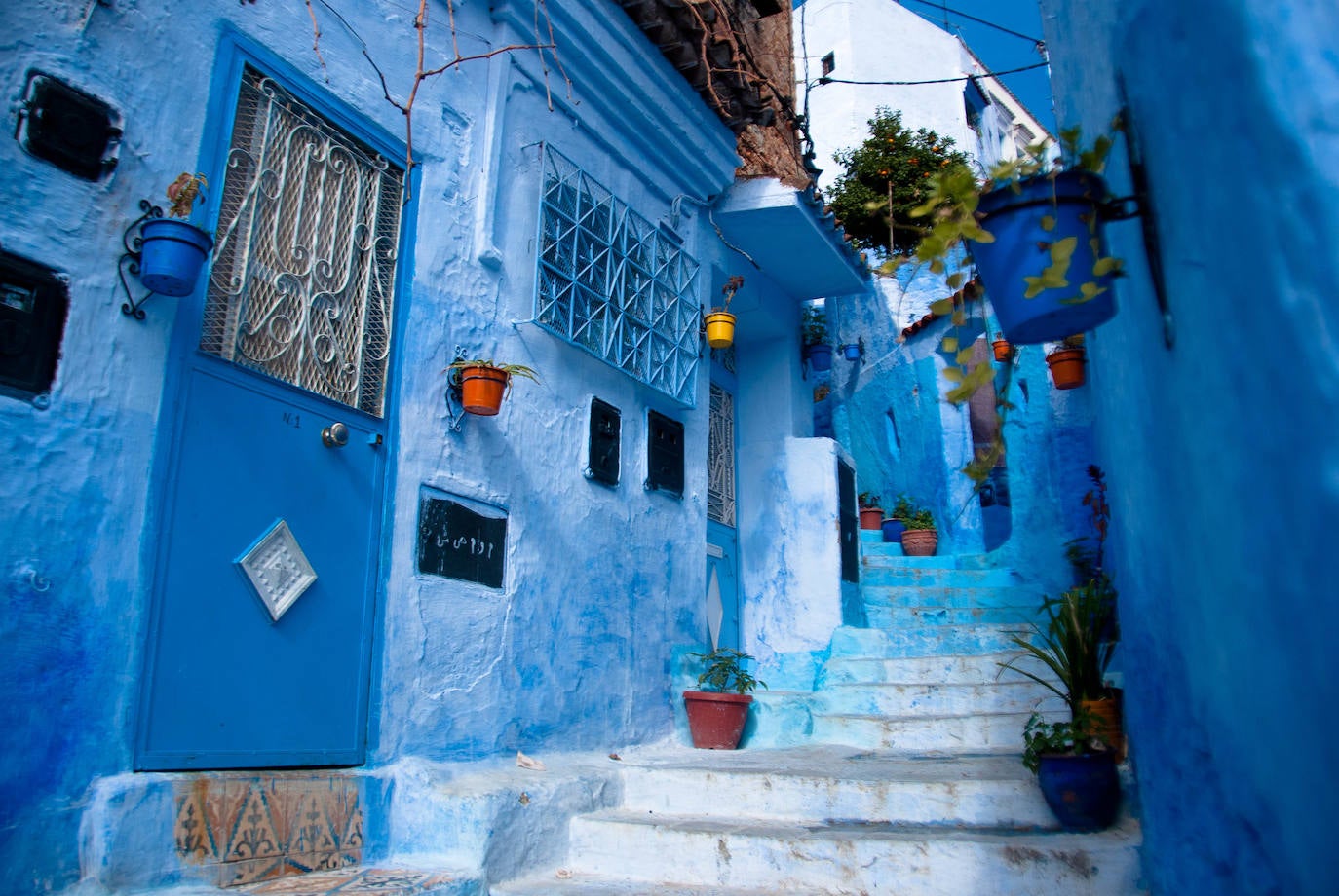 Centro histórico de Chefchaouen (Marruecos).
