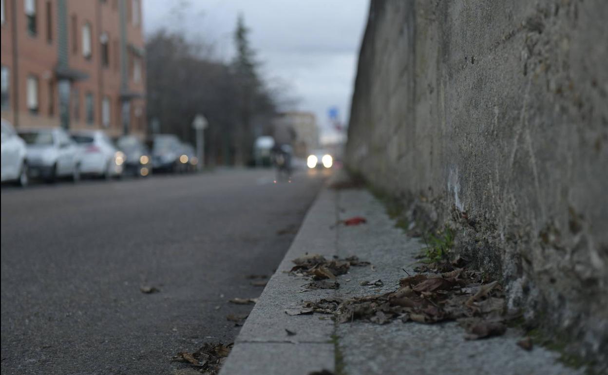 Acera en la calle de la Salud. 