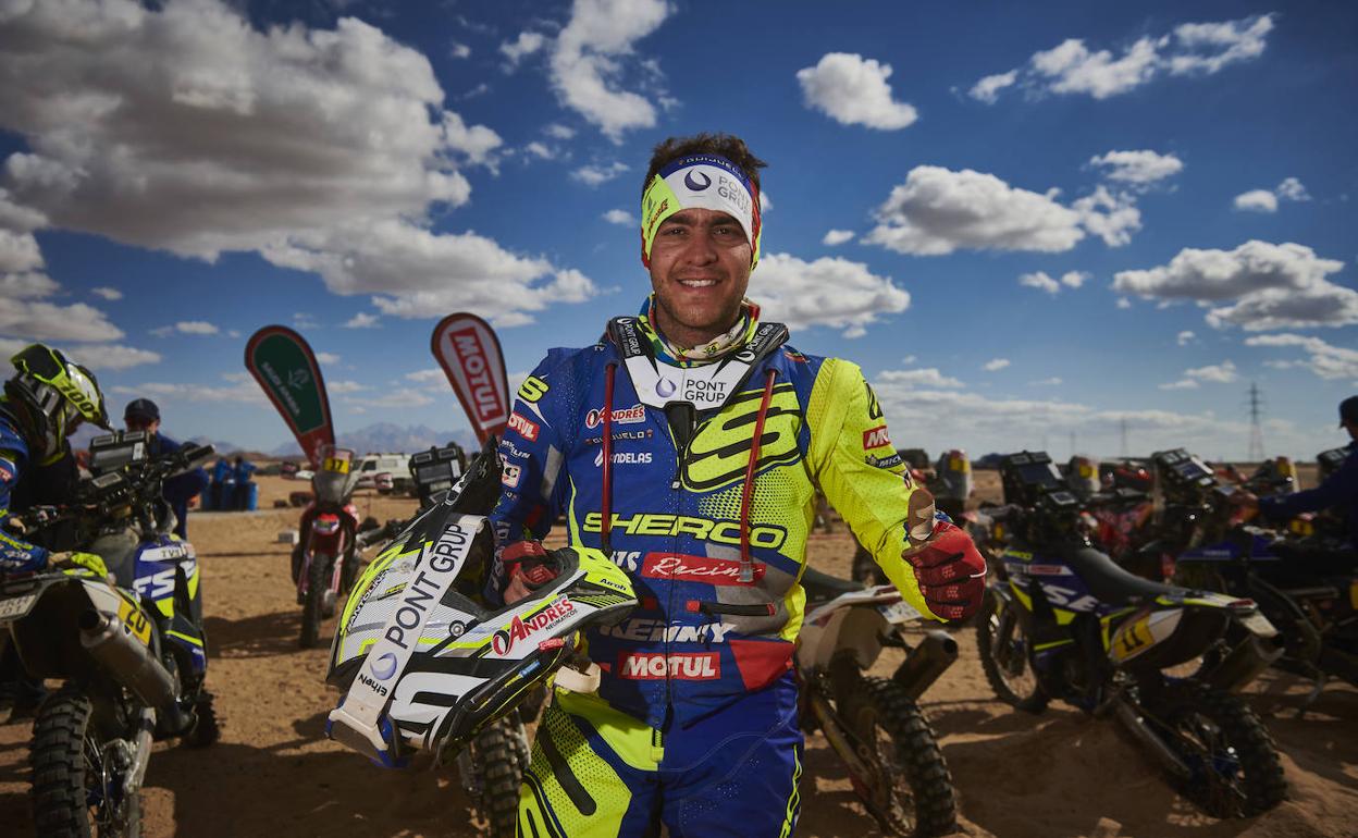 Lorenzo Santolino, en el Dakar. 