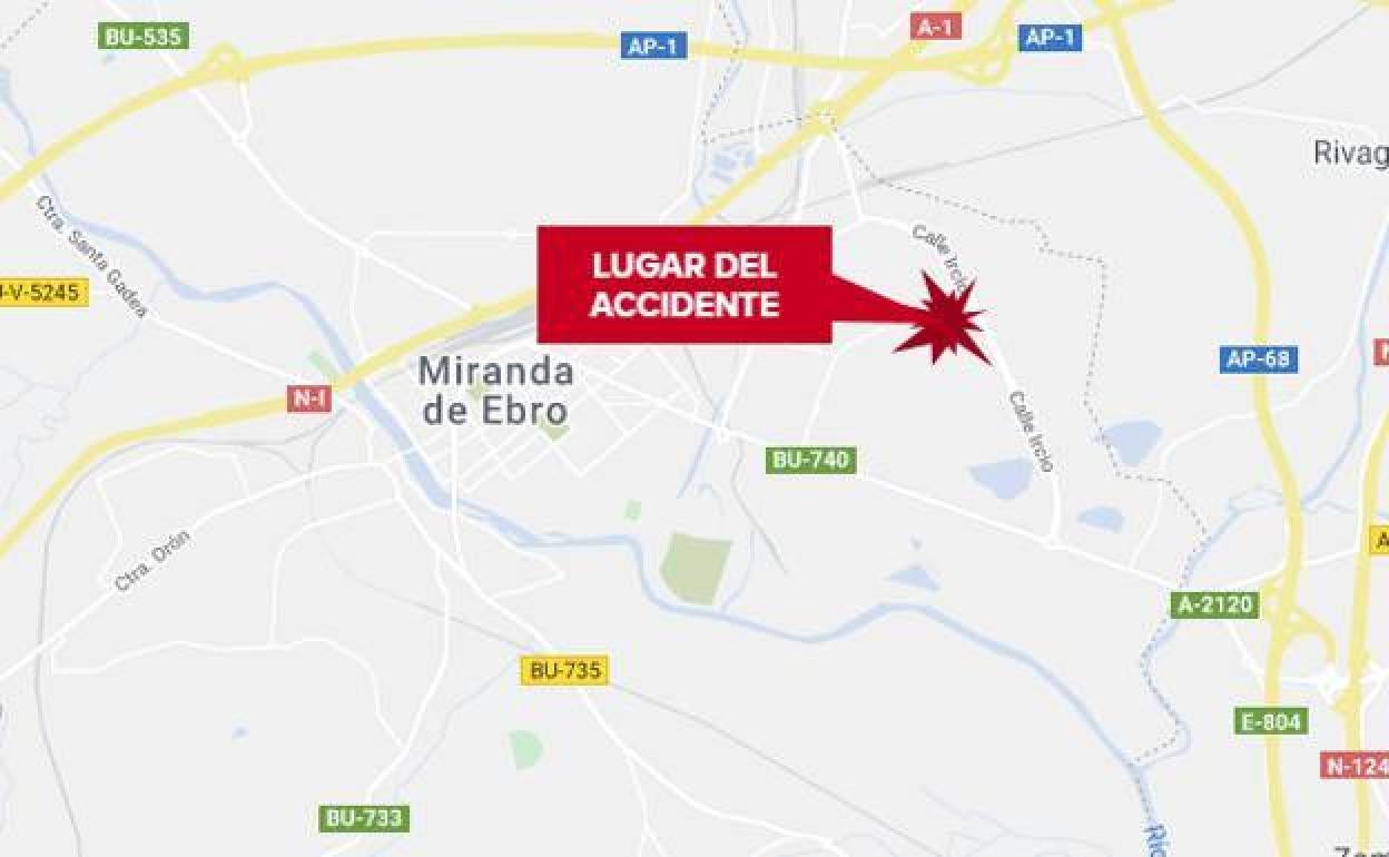 Ubicación del Circuito de Motocross de Bayas, en Miranda de Ebro. 