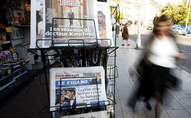 Un kiosco de prensa. 