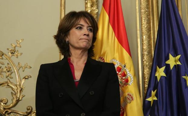 La exministra de Justicia y futura Fiscal General del Estado, Dolores Delgado.