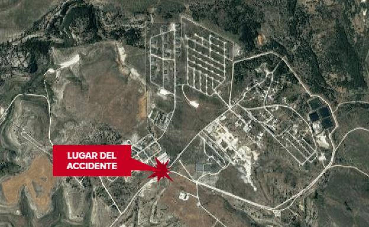 Imagen aérea de las fábricas del Grupo Maxam en el Páramo de Masa.