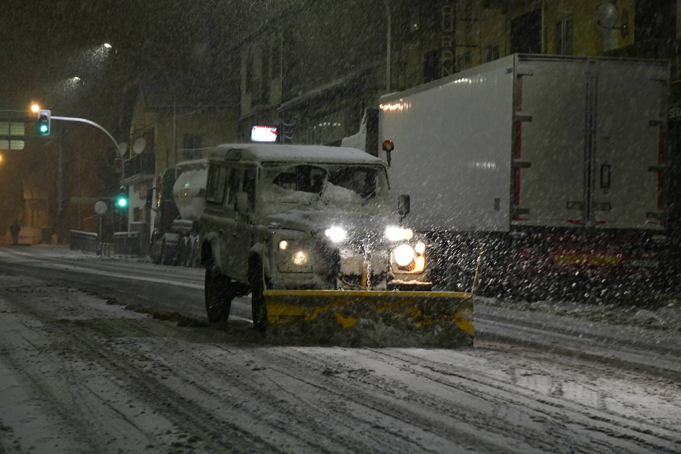 Intensas nevadas en El Espinar.