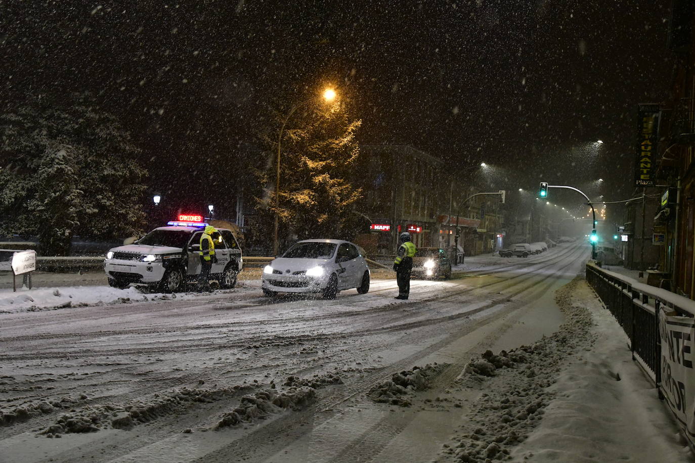 Intensas nevadas en El Espinar.