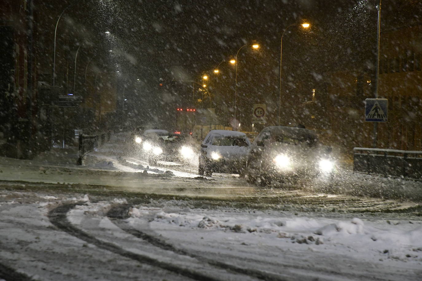 Intensas nevadas en El Espinar.