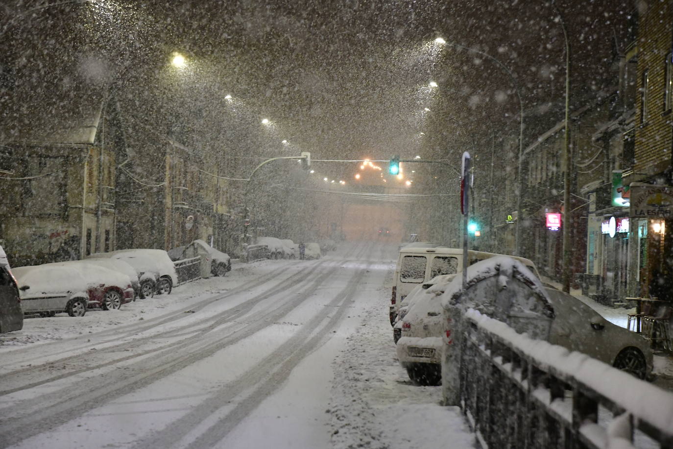 Intensas nevadas en El Espinar.