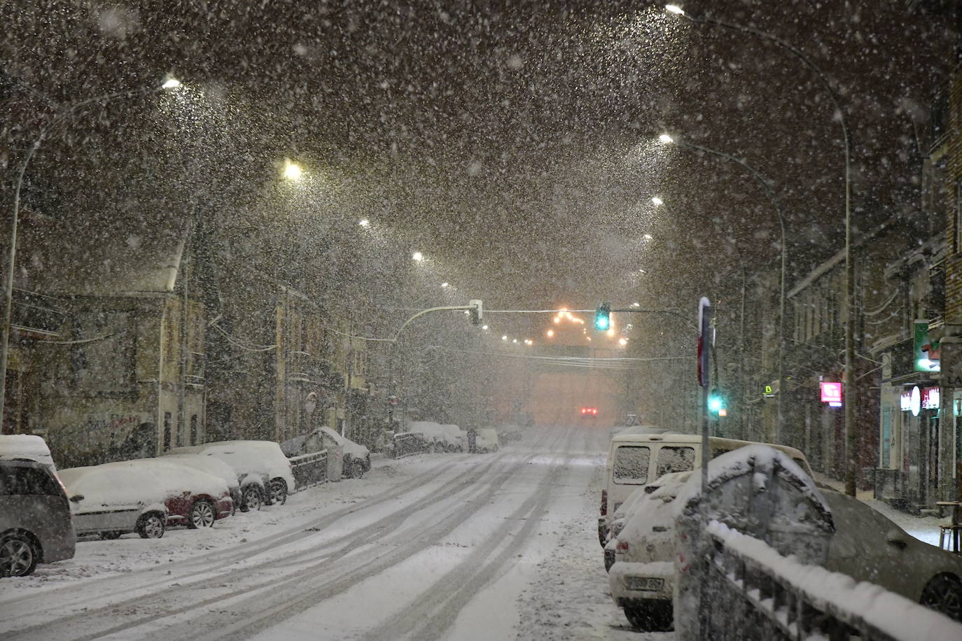 Intensas nevadas en El Espinar.