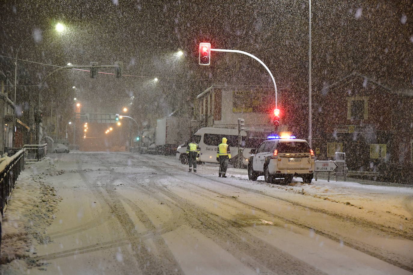 Intensas nevadas en El Espinar.