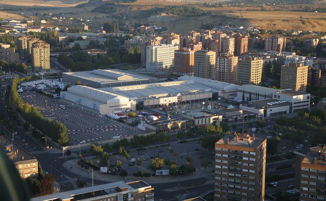 Vista aérea de la Feria de Valladolid. 