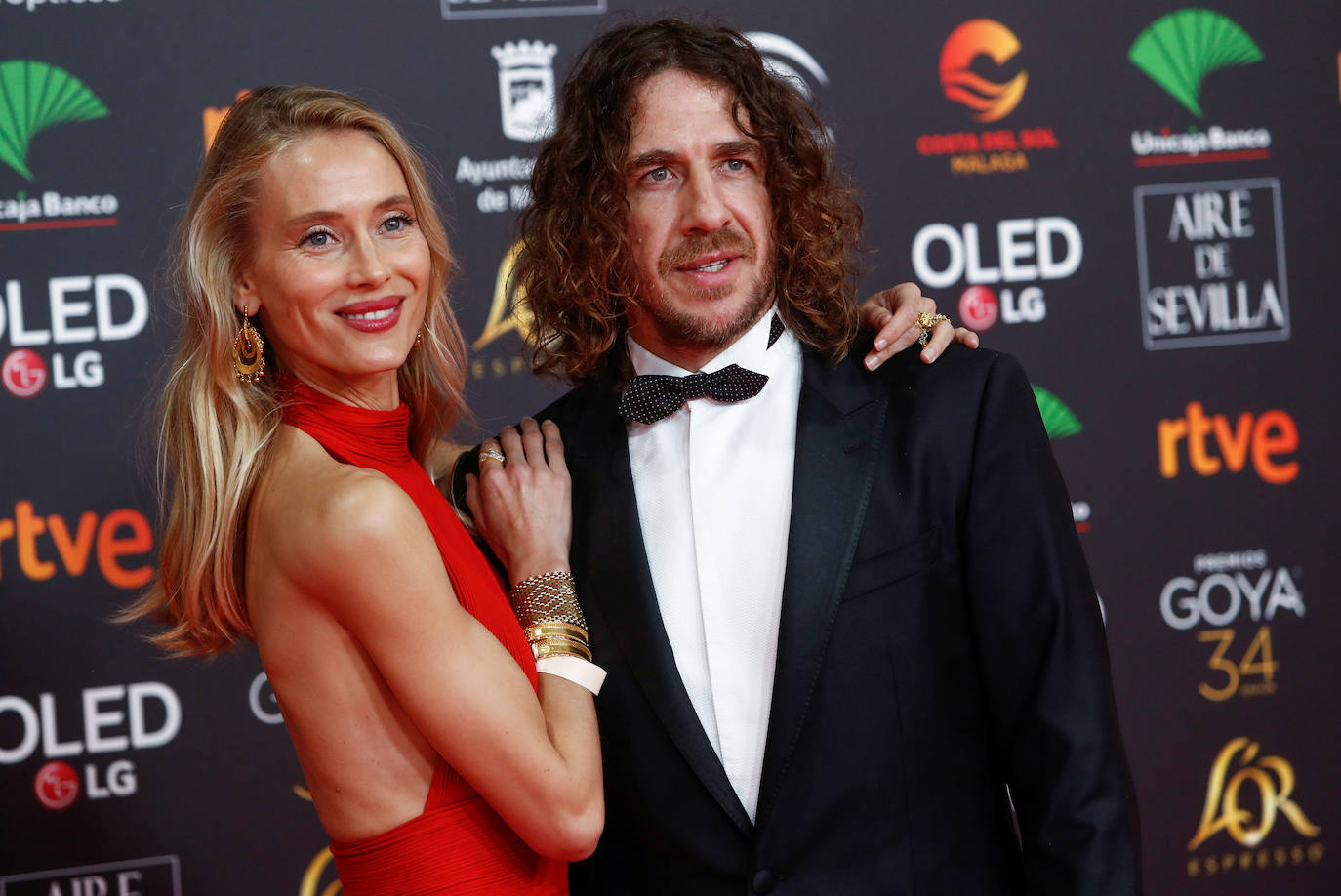 Carles Puyol y Vanesa Lorenzo.