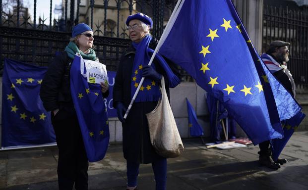 Partidarios de la permanencia del Reino Unido en la Unión Europea.