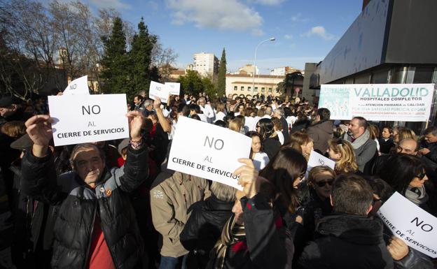 Huelga sanitaria en el Clínico de Valladolid la pasada semana.