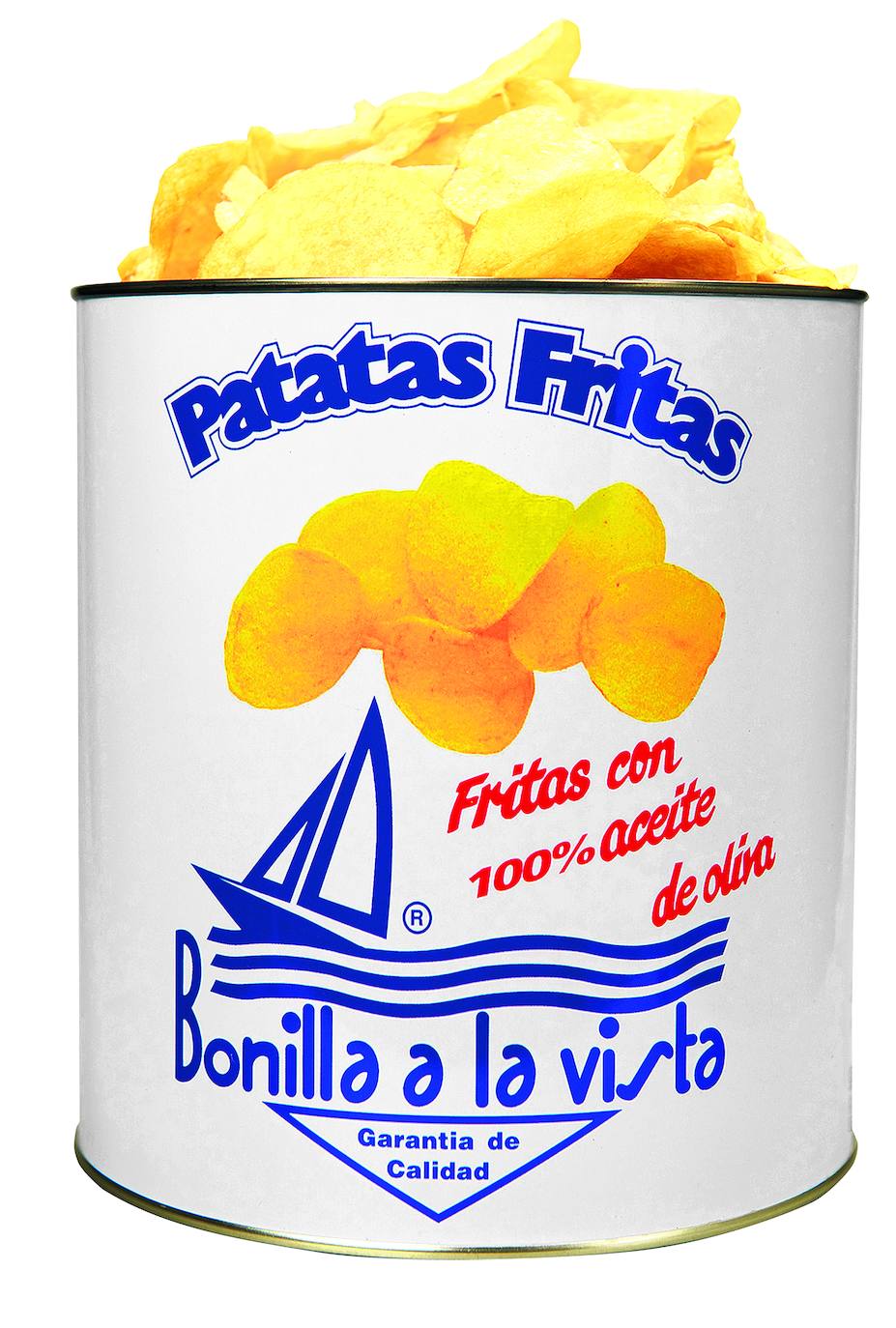 Lata de patatas fritas Bonilla a la vista,