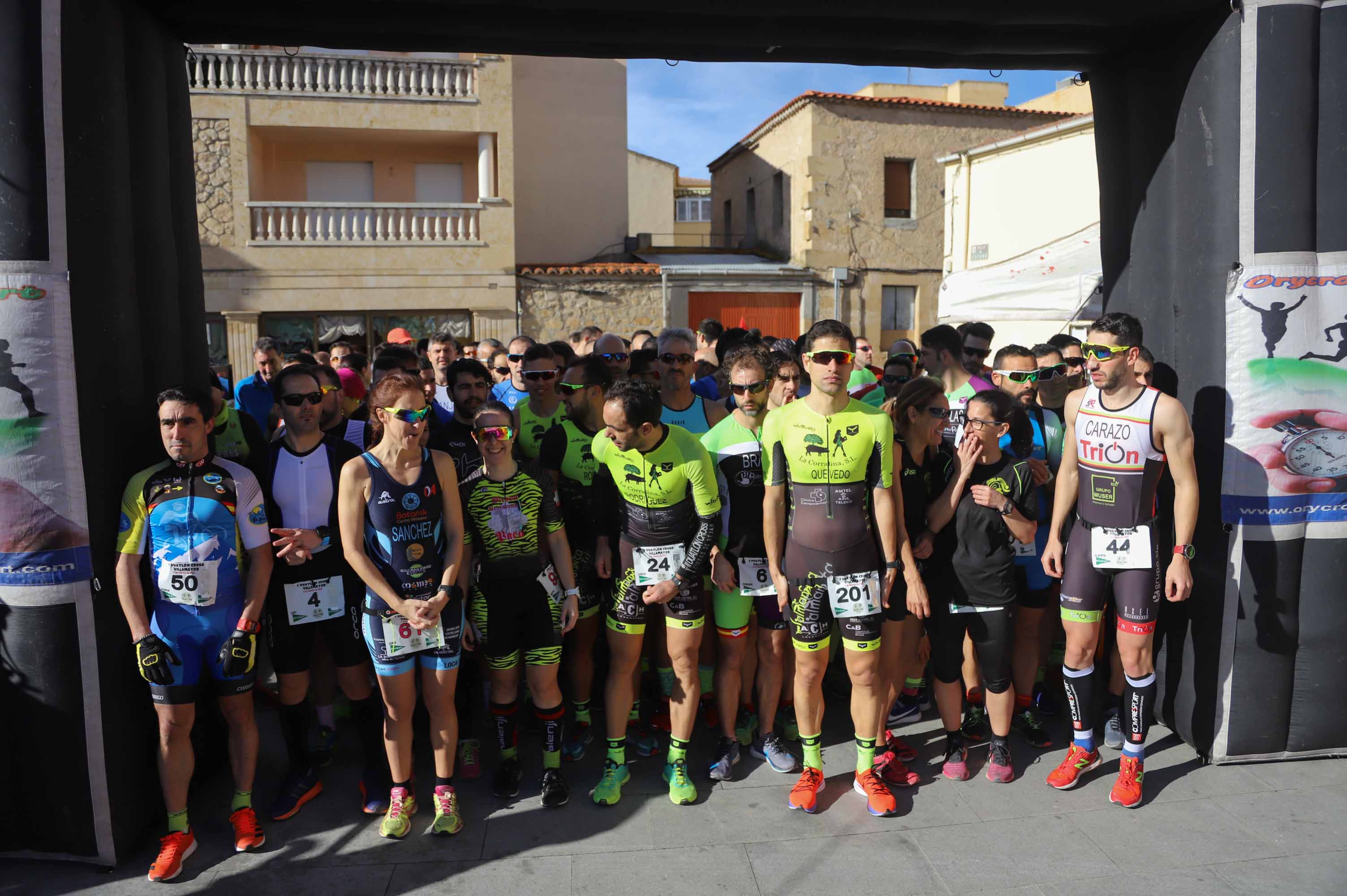 Participantes en el Duatlon de Villamayor. 