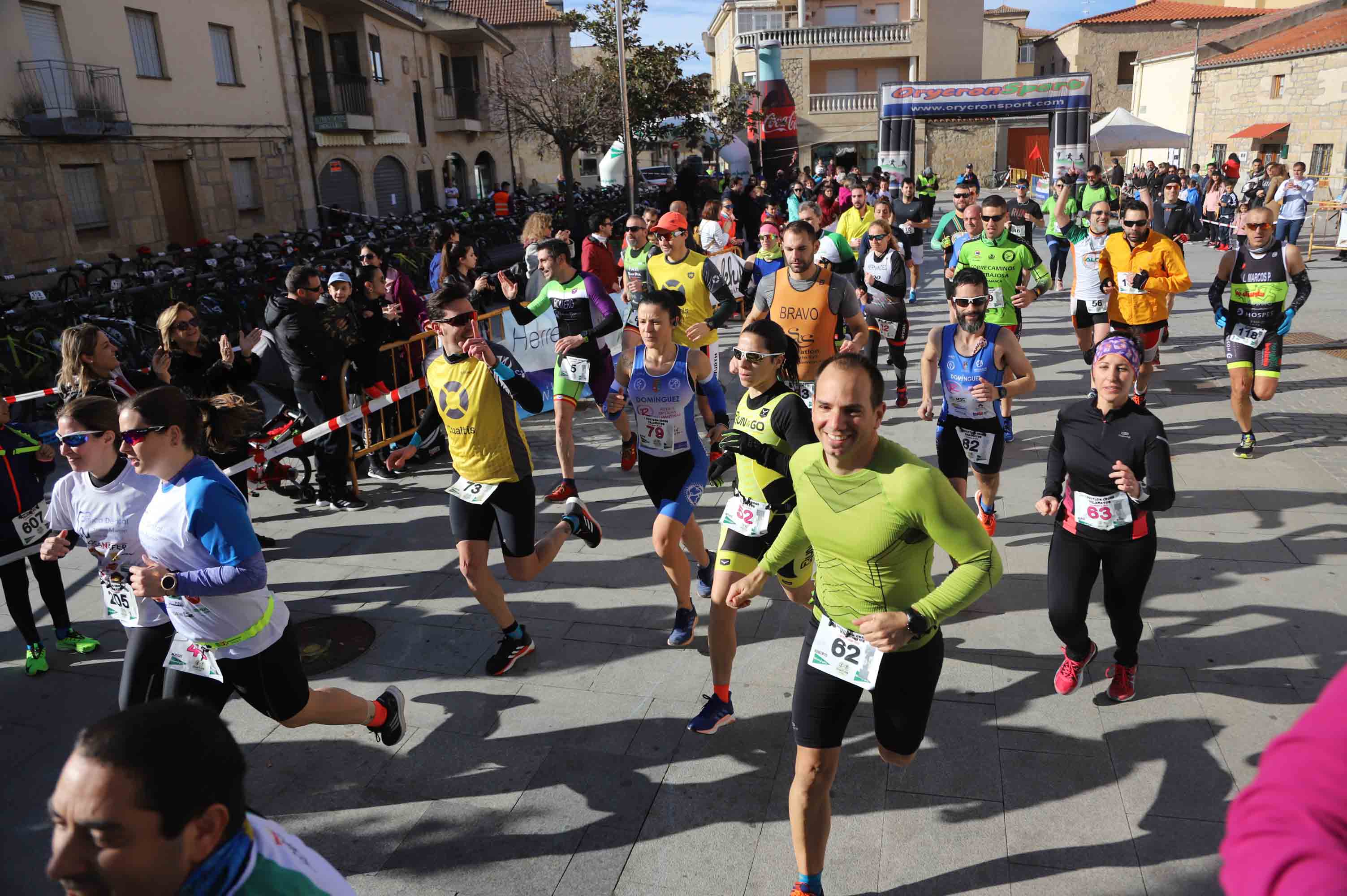 Participantes en el Duatlon de Villamayor. 