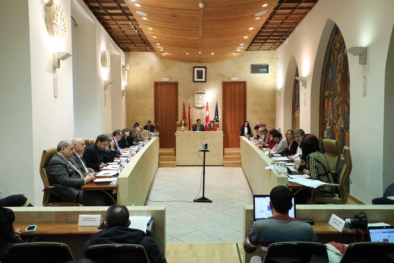 Pleno Municipal en Salamanca.