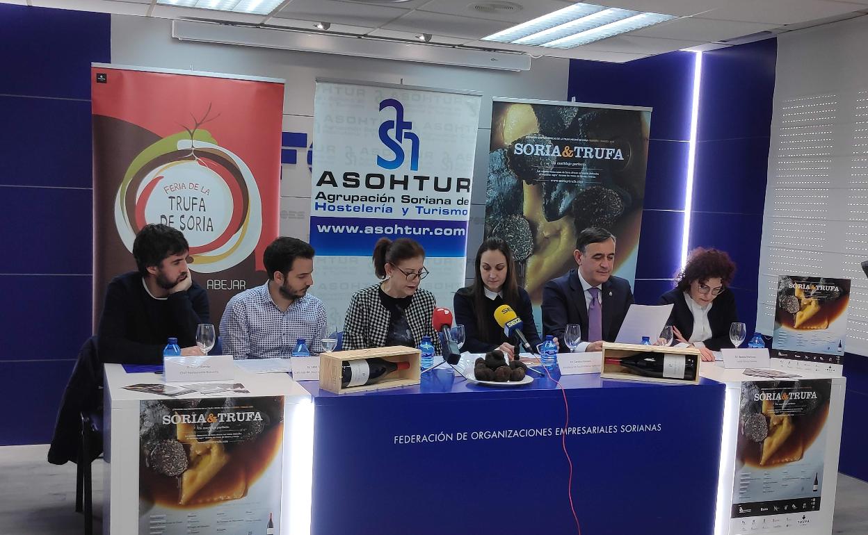 Un momento de la presentación de las jornadas, en Soria.