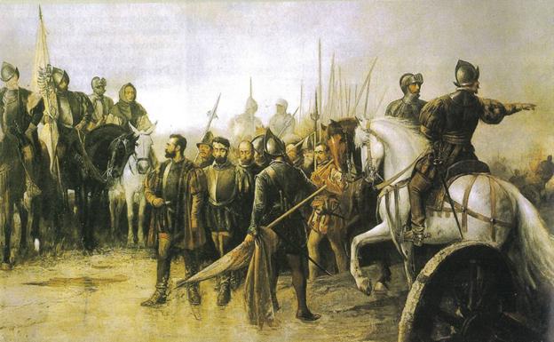 Cuadro de Picolo que representa la batalla de Villalar.