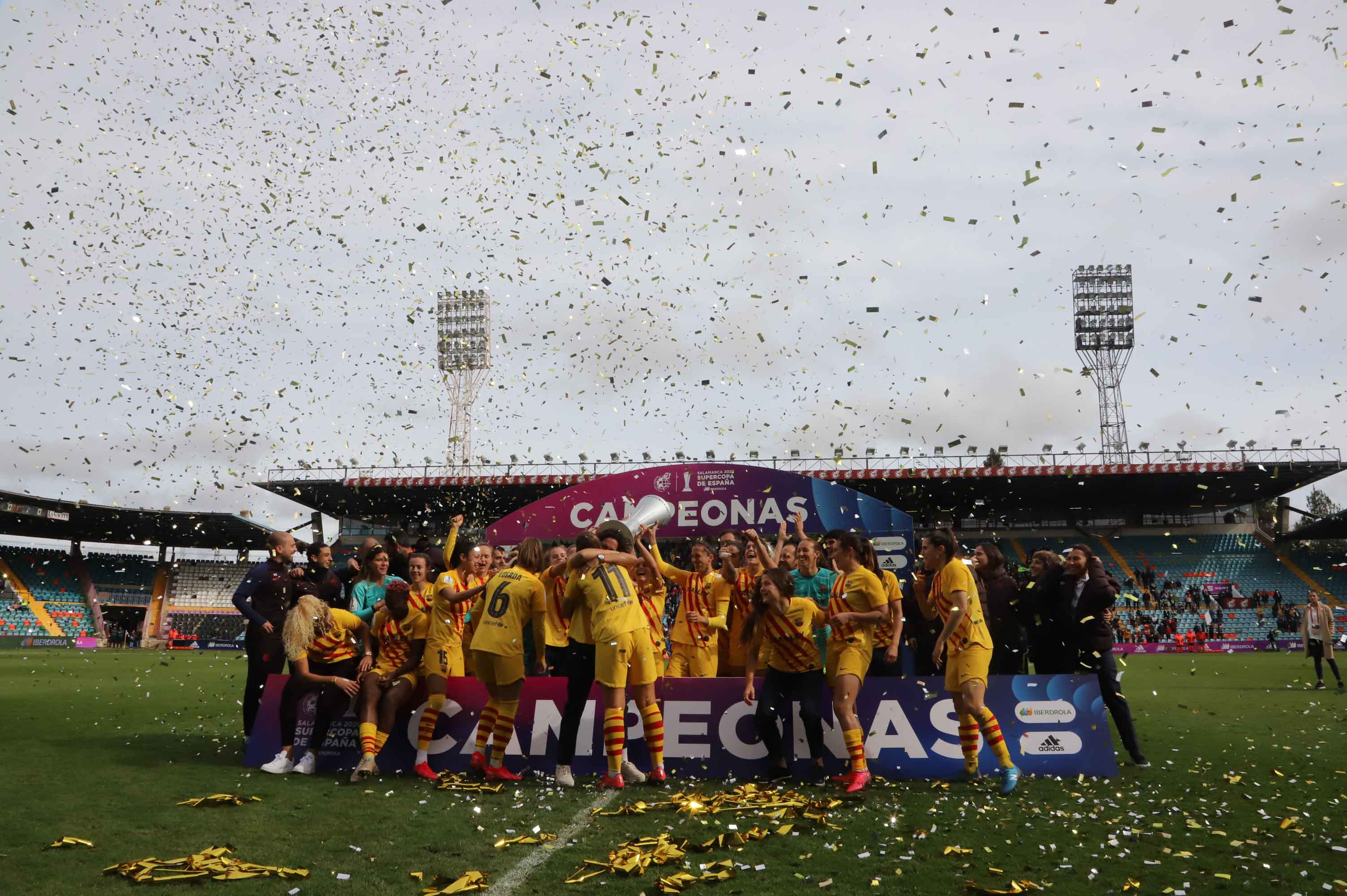 El equipo catalán se muestró muy superior desde el primer minuto a la Real Sociedad con cuatro goles de Marta Torrejón, MVP de la gran final celebrada en el estadio Helmántico